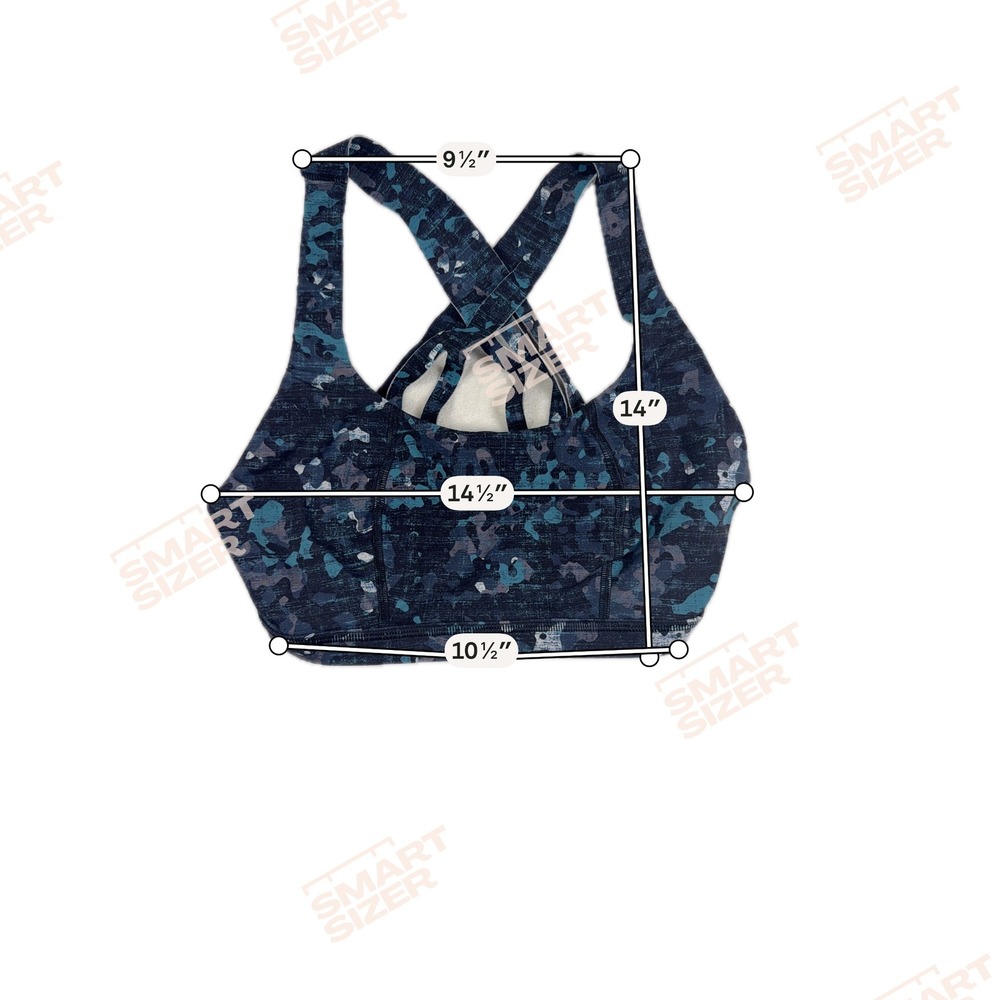 Sweaty Betty Blue Camo Multi Strap Cross Back Sports Bra Medium Gym - Picture 5 of 5